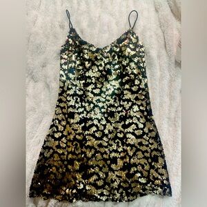 A sequence mini dress perfect for a New Year’s party or school dance